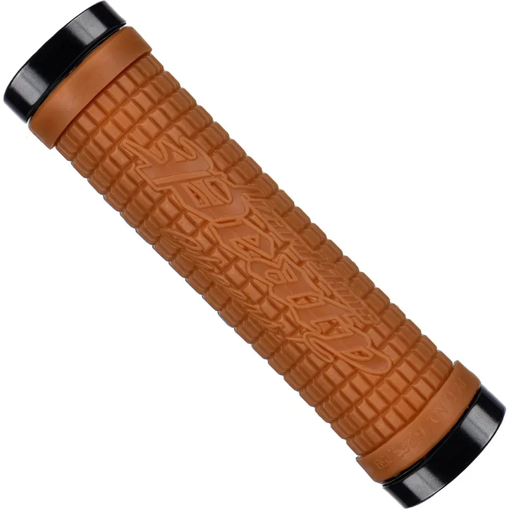 uPRISE Bikes Lizard Skins Peaty Dual Clamp MTB Lock On Grips - Gum | Price match, 365 day return s, 18-Month Warranty, Finance Available & Free UK Delivery